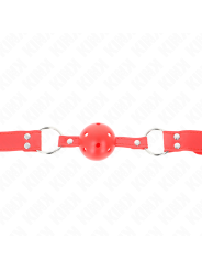 KINK - MORDAZA DE BOLA 4.5 CM DURA HUECA ROJO COMPLETA 62 x 2 CM