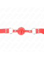 KINK - MORDAZA DE BOLA 4.5 CM DURA HUECA ROJO COMPLETA 62 x 2 CM