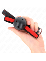 KINK - MORDAZA DE BOLA 4.5 CM DURA HUECA CON CINTURÓN ELÁSTICO 56 x 1.5 CM