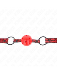 KINK - MORDAZA DE BOLA 4.5 CM CON PATRÓN DE DIAMANTE MODELO 1 64.5 CM AJUSTABLE 42- 60 CM