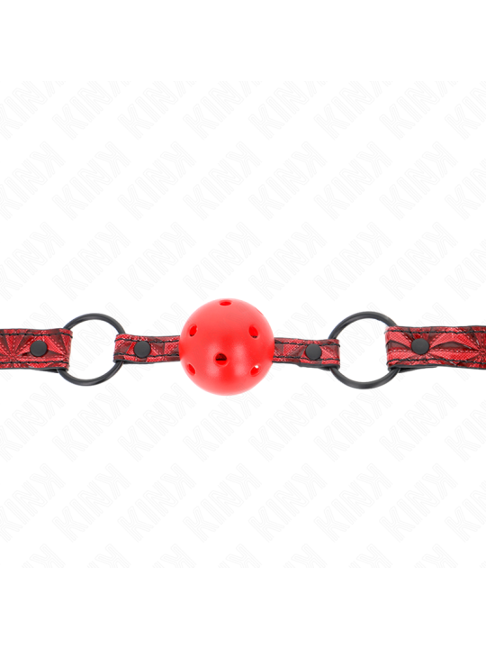 KINK - MORDAZA DE BOLA 4.5 CM CON PATRÓN DE DIAMANTE MODELO 1 64.5 CM AJUSTABLE 42- 60 CM