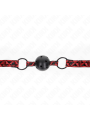 KINK - MORDAZA DE BOLA 4.5 CM CON PATRÓN DE DIAMANTE MODELO 2 64.5 CM AJUSTABLE 42- 60 CM