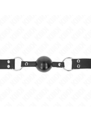 KINK - MORDAZA DE BOLA 4 CM SUAVE Y SÓLIDA CON CORREA DE POLIPIEL 62 x 2.5 CM AJUSTABLE 42-58 CM