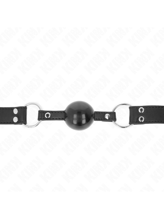 KINK - MORDAZA DE BOLA 4 CM SUAVE Y SÓLIDA CON CORREA DE POLIPIEL 62 x 2.5 CM AJUSTABLE 42-58 CM