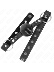 KINK - MORDAZA DE BOLA 4 CM CON REMACHE DE PUNTA Y CIERRE A PRESIÓN 65 x 2 CM
