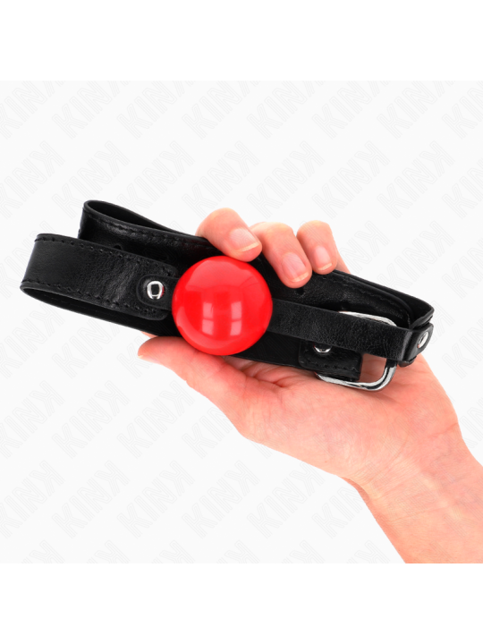 KINK - MORDAZA DE BOLA 4 CM SUAVE DE TPE MODELO 1 66 x 2.5 CM AJUSTABLE 41-61 CM
