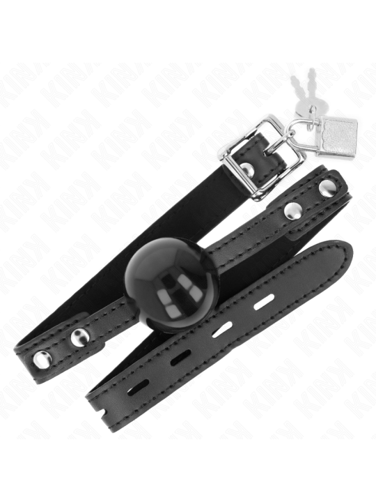 KINK - MORDAZA DE BOLA 4 CM SUAVE DE TPE MODELO 3 60 x 2 CM AJUSTABLE 37-52 CM