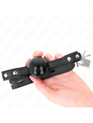 KINK - MORDAZA DE BOLA 4 CM SUAVE DE TPE MODELO 3 60 x 2 CM AJUSTABLE 37-52 CM
