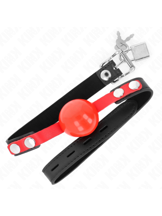 KINK - MORDAZA DE BOLA 4 CM SUAVE DE TPE MODELO 4 60 x 2 CM AJUSTABLE 37-52 CM