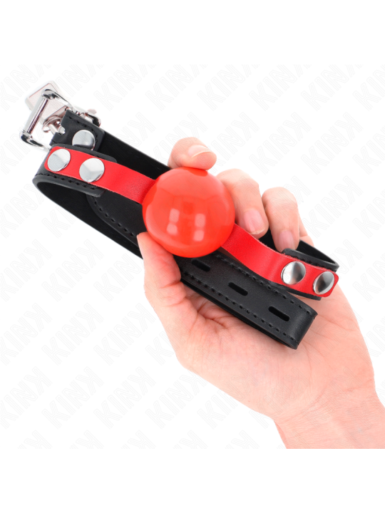 KINK - MORDAZA DE BOLA 4 CM SUAVE DE TPE MODELO 4 60 x 2 CM AJUSTABLE 37-52 CM