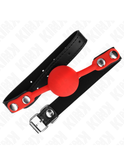 KINK - MORDAZA DE BOLA 4 CM DE SILICONA ROJA 60 x 2 CM