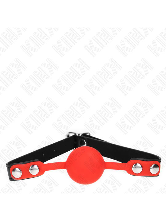 KINK - MORDAZA DE BOLA 4 CM DE SILICONA ROJA 60 x 2 CM