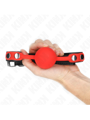 KINK - MORDAZA DE BOLA 4 CM DE SILICONA ROJA 60 x 2 CM