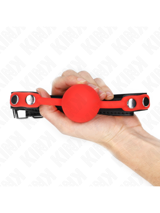 KINK - MORDAZA DE BOLA 4 CM DE SILICONA ROJA 60 x 2 CM