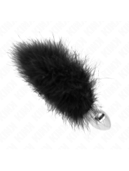 KINK - PLUG ANAL 11 x 7 CM ACERO INOXIDABLE CON PLUMA 11 CM