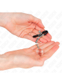KINK - PINZAS PARA PEZONES PLATEADAS CON COLGANTE DE VIDRIO 6 CM