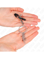 KINK - PINZAS PARA PEZONES CON ARO Y PEQUEÑAS CADENAS PLATEADO 6 CM