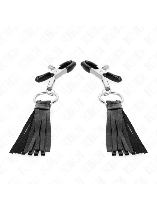 KINK - PINZAS PARA PEZONES CON BORLAS DE POLIPIEL 6 CM