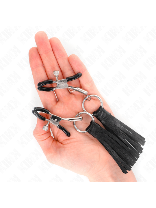KINK - PINZAS PARA PEZONES CON BORLAS DE POLIPIEL 6 CM