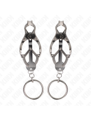KINK - PINZAS PARA PEZONES ESTILO JAPONÉS CON AROS PLATEADO