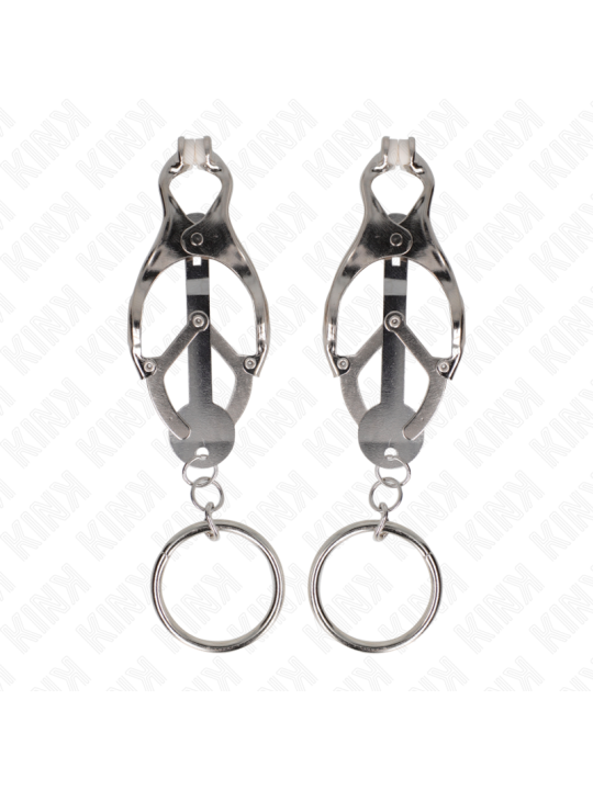 KINK - PINZAS PARA PEZONES ESTILO JAPONÉS CON AROS PLATEADO
