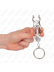 KINK - PINZAS PARA PEZONES ESTILO JAPONÉS CON AROS PLATEADO