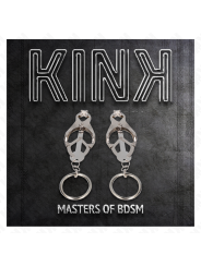 KINK - PINZAS PARA PEZONES ESTILO JAPONÉS CON AROS PLATEADO