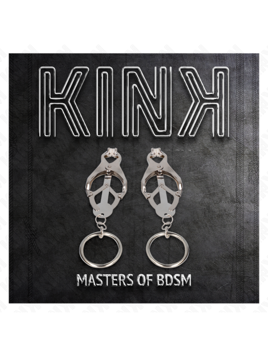 KINK - PINZAS PARA PEZONES ESTILO JAPONÉS CON AROS PLATEADO