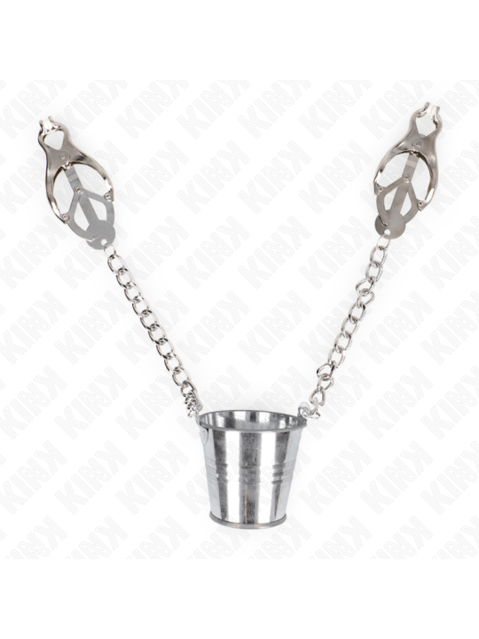 KINK - PINZAS PARA PEZONES CON CUBO PLATEADO