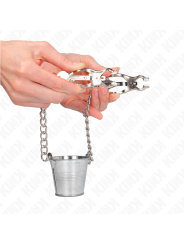 KINK - PINZAS PARA PEZONES CON CUBO PLATEADO