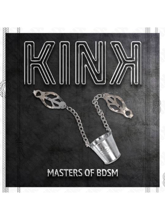 KINK - PINZAS PARA PEZONES CON CUBO PLATEADO