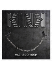 KINK - PINZAS PARA PEZONES PLANAS NEGRO CON CADENA PLATEADO 30 CM