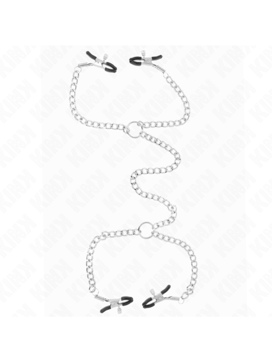 KINK - PINZAS PARA PEZONES DOBLE 32 CM CON CADENAS 14 CM