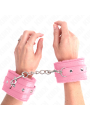 KINK - MUÑEQUERAS FORRADAS PREMIUM ROSA CON CORREA ROSA AJUSTABLE 17-29 CM X 6 CM