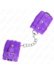 KINK - MUÑEQUERAS FORRADAS PREMIUM VIOLETA CON CORREA VIOLETA AJUSTABLE 17-29 CM X 6 CM