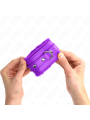 KINK - MUÑEQUERAS FORRADAS PREMIUM VIOLETA CON CORREA VIOLETA AJUSTABLE 17-29 CM X 6 CM