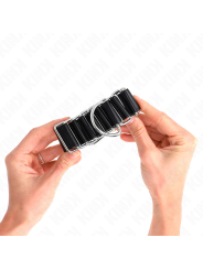 KINK - MUÑEQUERAS FINAS EN FORMA DE BISAGRA NEGRO AJUSTABLE 16-22 CM X 3.5 CM