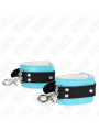 KINK - MUÑEQUERAS CON CIERRE PREMIUM NEGRO / AZUL AJUSTABLE 21-28 CM X 5.5 CM