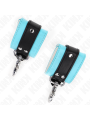 KINK - MUÑEQUERAS CON CIERRE PREMIUM NEGRO / AZUL AJUSTABLE 21-28 CM X 5.5 CM