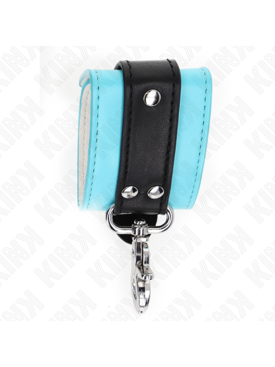 KINK - MUÑEQUERAS CON CIERRE PREMIUM NEGRO / AZUL AJUSTABLE 21-28 CM X 5.5 CM