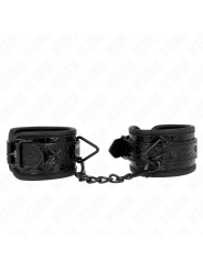 KINK - MUÑEQUERAS CON PATRÓN DE DIAMANTES NEGRO AJUSTABLE 17-26 CM X 5.5 CM