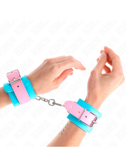 KINK - MUÑEQUERAS CHIC AZUL / ROSA AJUSTABLE 16-28 CM X 5 CM