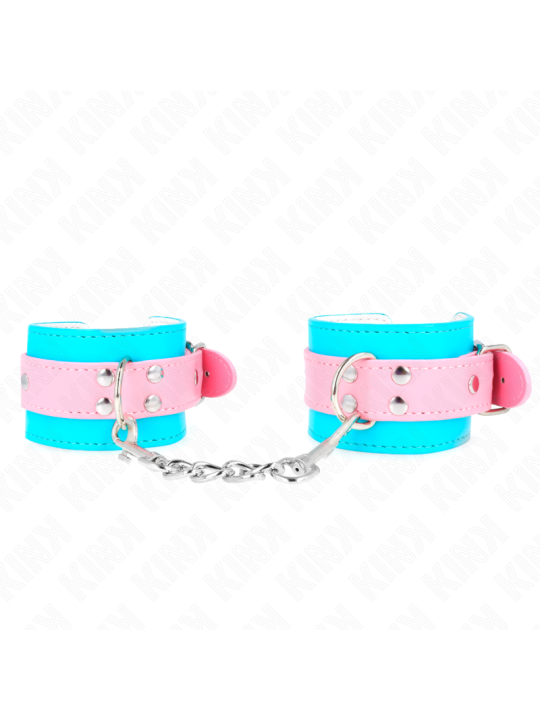 KINK - MUÑEQUERAS CHIC AZUL / ROSA AJUSTABLE 16-28 CM X 5 CM