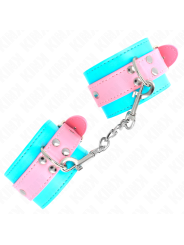 KINK - MUÑEQUERAS CHIC AZUL / ROSA AJUSTABLE 16-28 CM X 5 CM