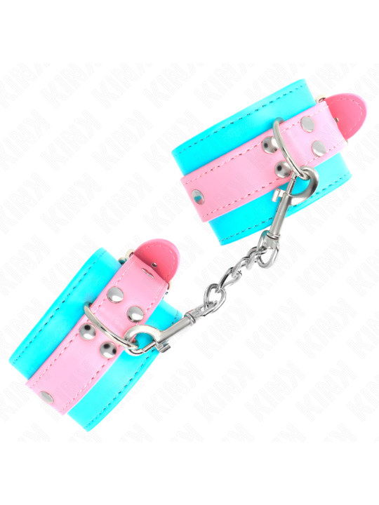 KINK - MUÑEQUERAS CHIC AZUL / ROSA AJUSTABLE 16-28 CM X 5 CM