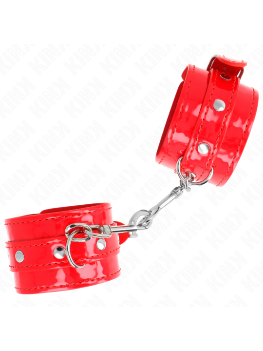 KINK - MUÑEQUERAS CON TACHUELAS ROJO AJUSTABLE 23-33 CM
