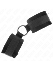 KINK - MUÑEQUERAS 25 CM PARA PRINCIPIANTES CON ANILLA 4 CM NEGRO AJUSTABLE 15-25 CM