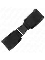 KINK - MUÑEQUERAS NYLON NEGRO MODELO 1 AJUSTABLE 25-35 CM X 6 CM