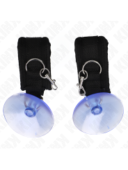 KINK - MUÑEQUERAS CON VENTOSA NEGRO AJUSTABLE 29-40 CM X 5 CM