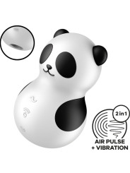 SATISFYER - POCKET PANDA ESTIMULADOR & VIBRADOR BLANCO Y NEGRO